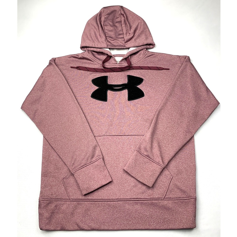 Under‎ Armour ColdGear Hoodie Mauve Pink Loose Fit Sweatshirt 1348246 Womens XS